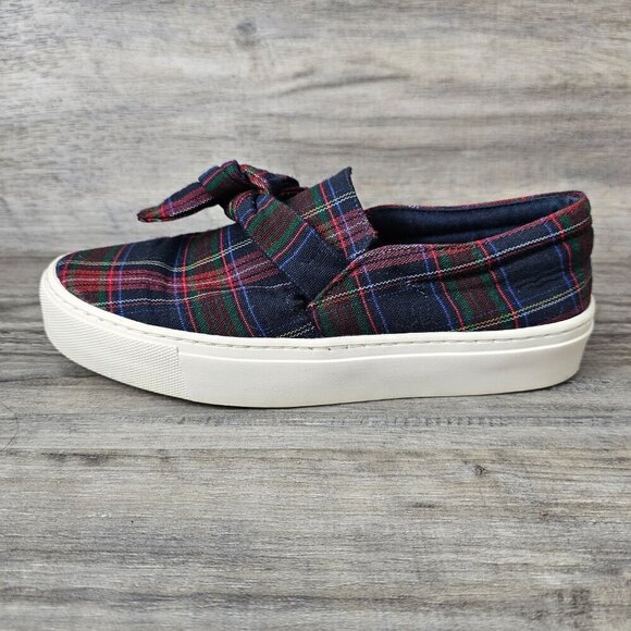 Zara Plaid With Bow Slip On Sneaker Shoes - Picture 11 of 11